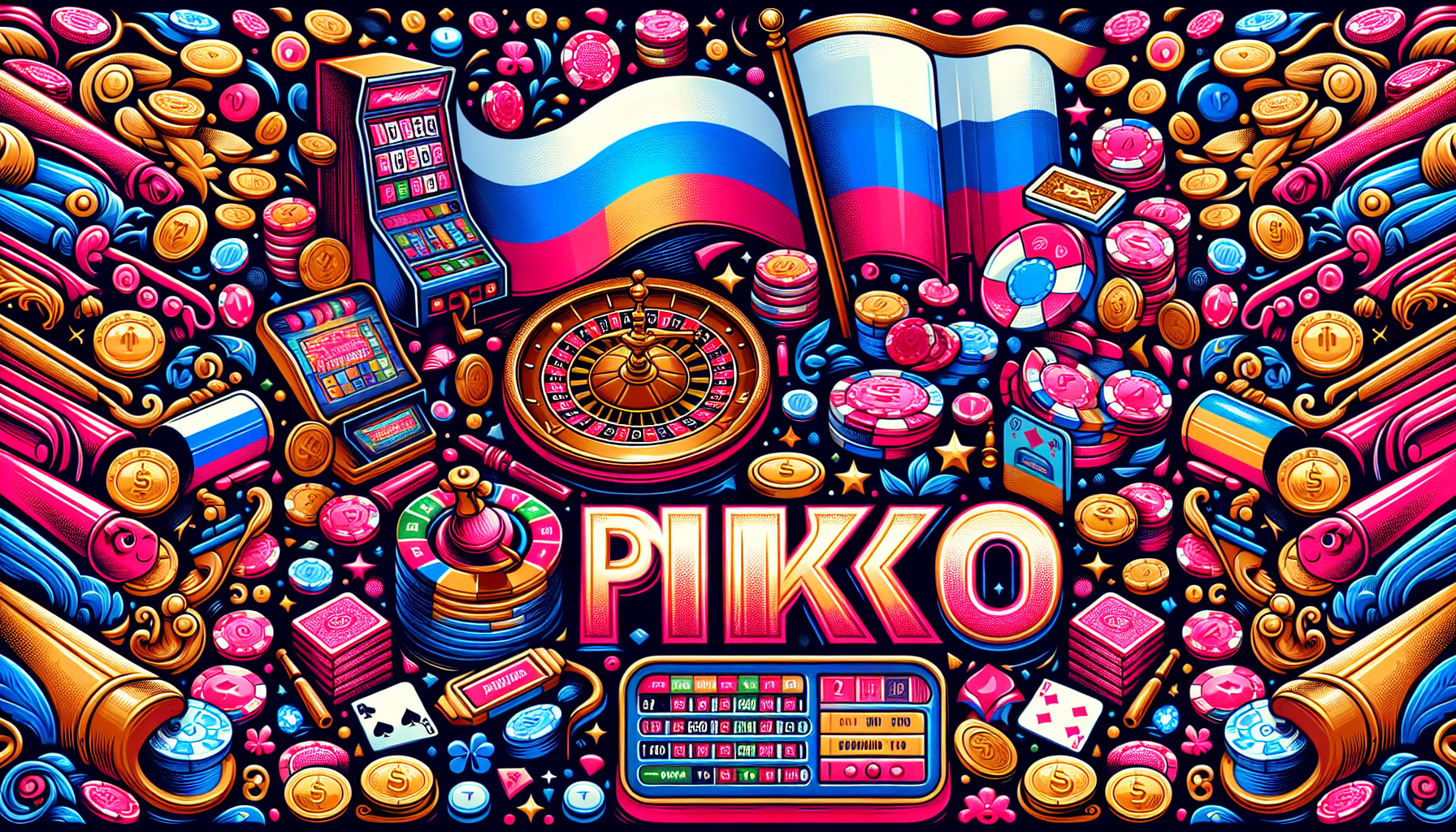 Логотип Пинко на фоне онлайн казино